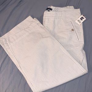NWT Gap Pinstripe 100% Cotton Wide Leg Pants Size 6